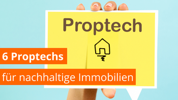 Proptech auf Zettel mit Hand