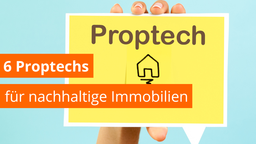 Proptech auf Zettel mit Hand